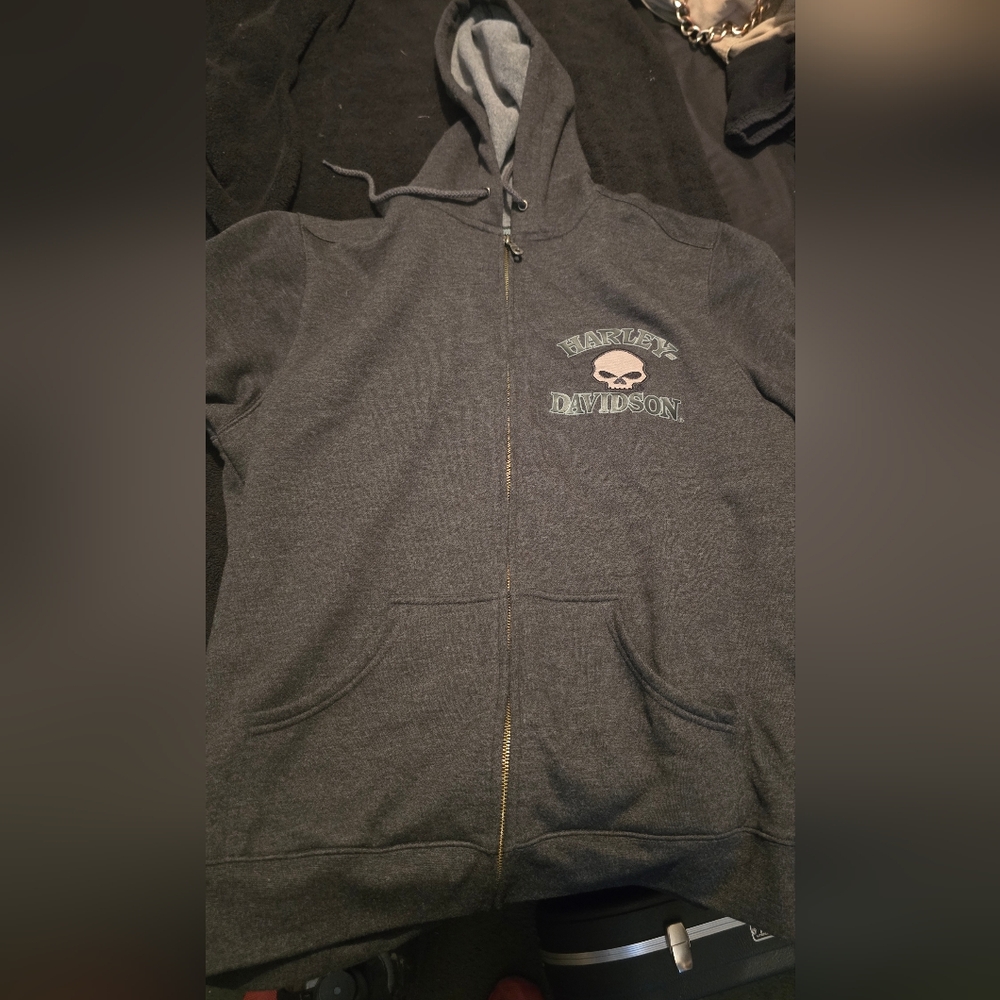 Harley-Davidson Charcoal Hoodie with Logo
